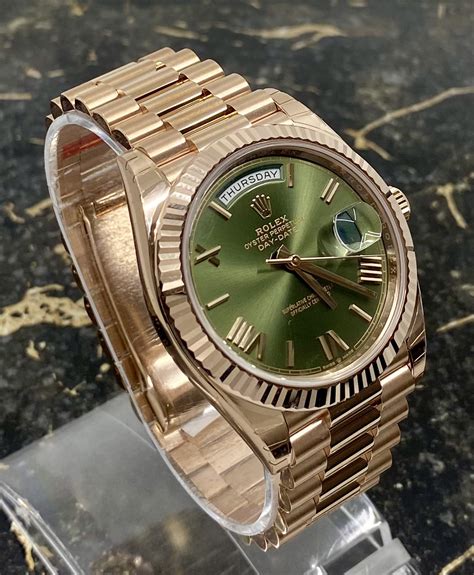 rolex day date oro rosso|rolex day date 40 gold.